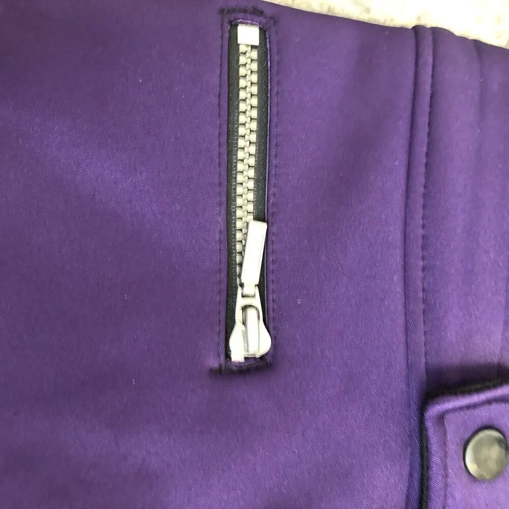 Schoeller Nils Classic Purple High Waist Fleece‎ Lined Stirrup Ski Pants Sz 10R - Picture 13 of 15